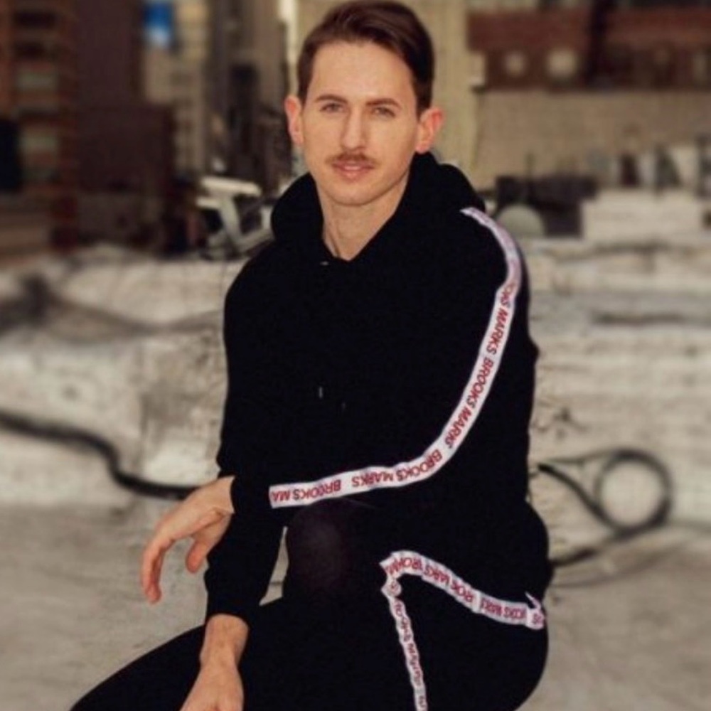 Brooks Marks Black Hoodie and matching Sweatpants with Logo Accents